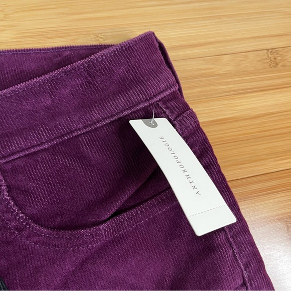 Levi’s Premium Wedgie Straight Corduroy Crop Jeans Potent Purple Anthropologie - Picture 5 of 16